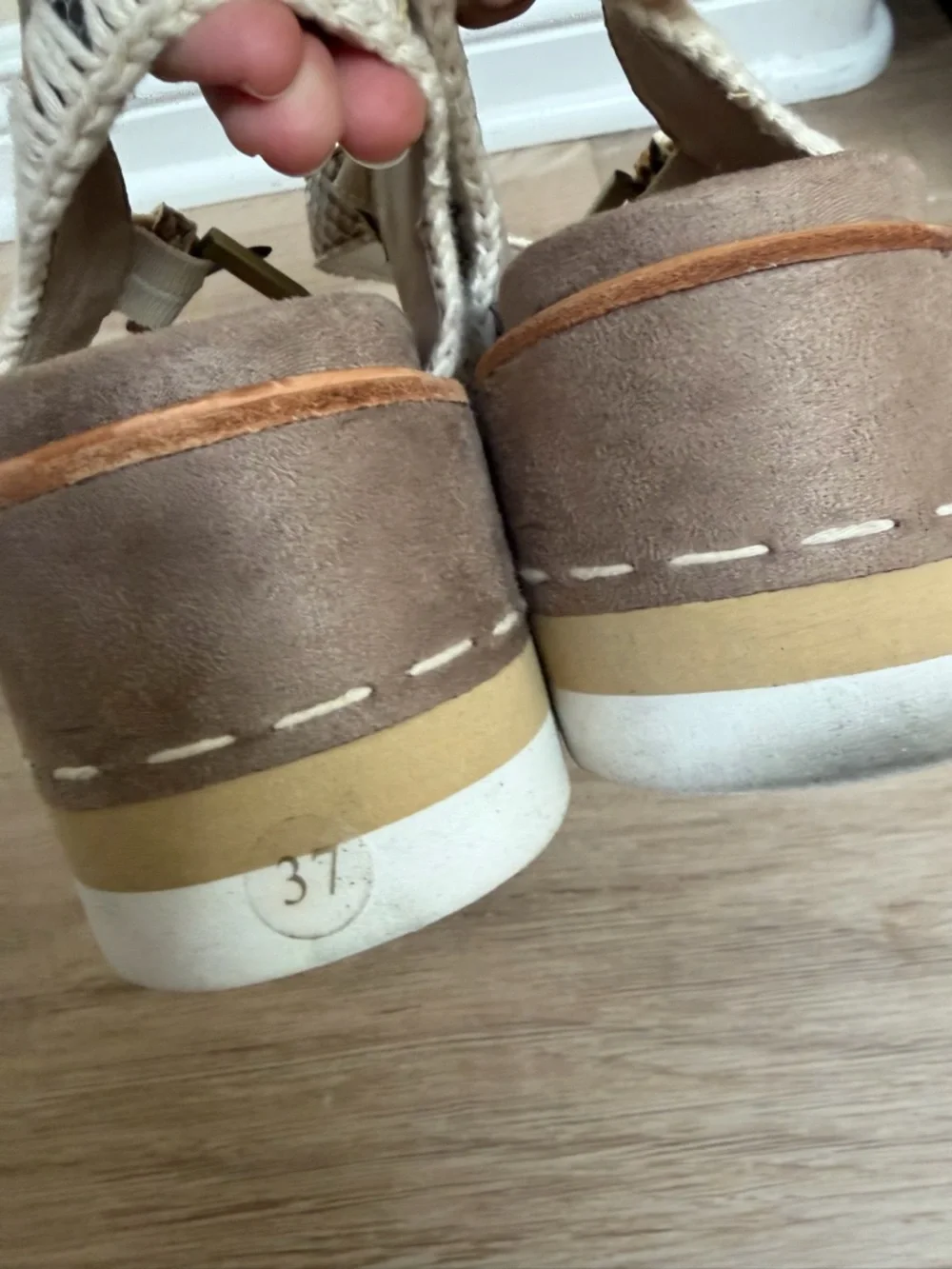 Mou Woven Platform Sandals in Beige - Women Shoes